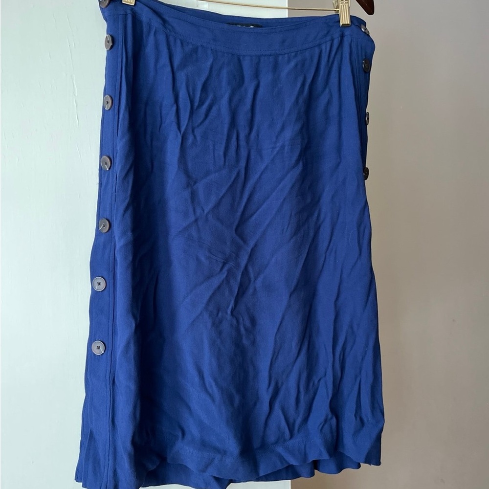 Madewell Royal Blue Button Skirt 6